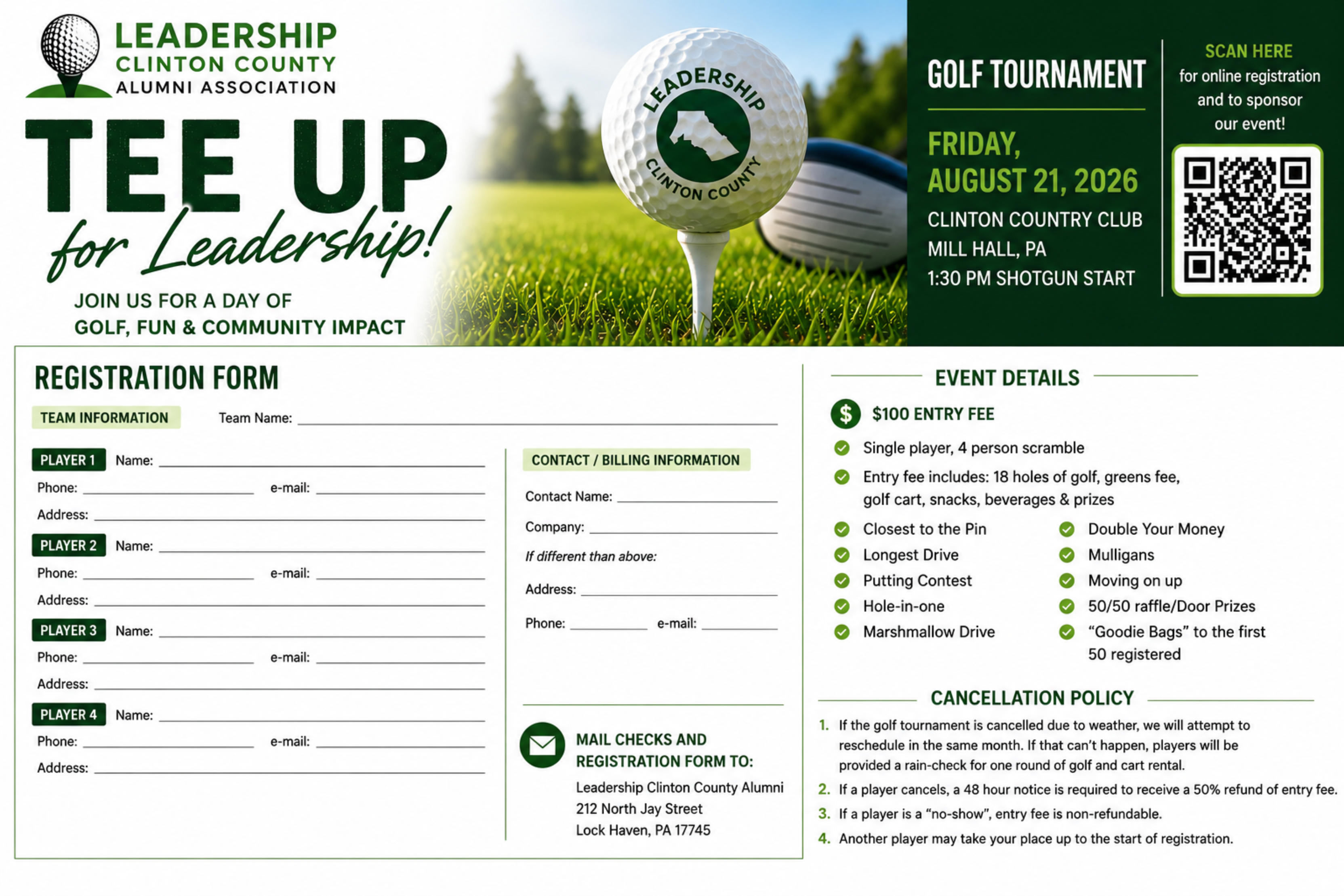 Leadership Clinton County Alumni Association invites community to annual golf tournament